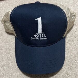 1 Hotel South Beach Navy and Tan Cap